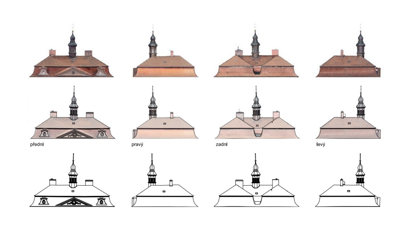 Digitální model střechy zámku Suchomasty