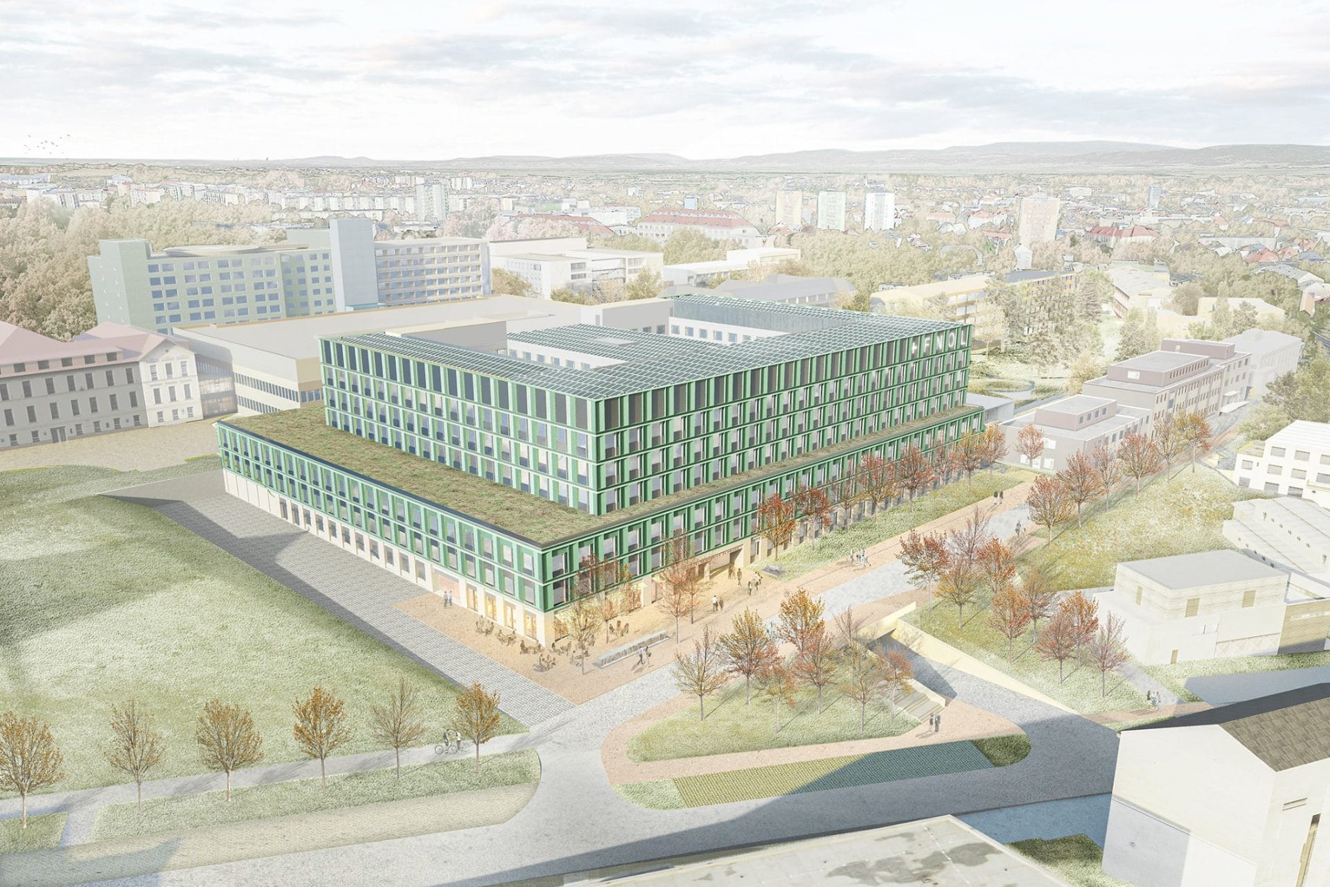Novostavba hlavní budovy B a vnitřní dostavba nízkoprahového urgentního příjmu - FNOL